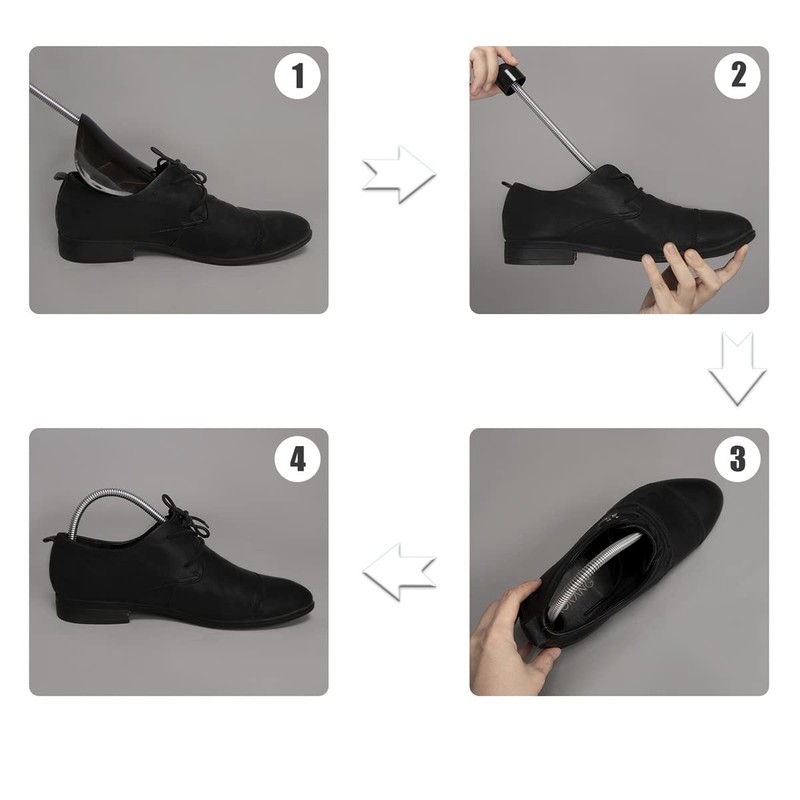 10 Pairs Plastic Shoe Trees for Men (Black)