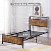 GAZHOME Twin XL Bed Frame, Platform Bed with 2-Tier Storage