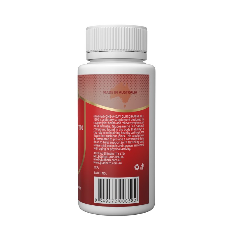 GladHerb One-A-Day Glucosamine HCL 1500 60 Tablets