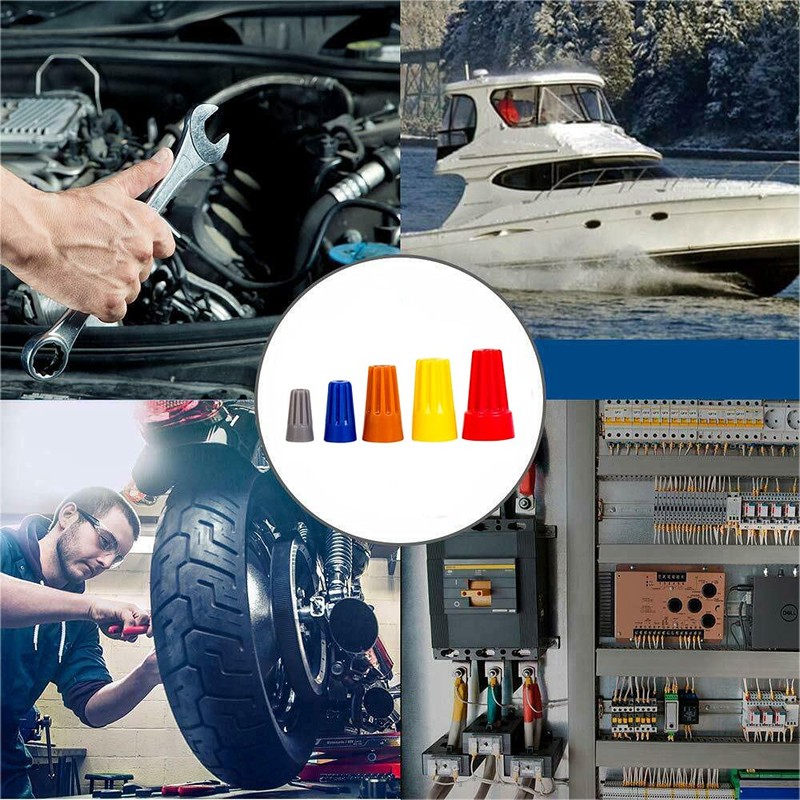 Ruidee Pack of 200 Electrical Wire Connectors Screw Terminal, Spring