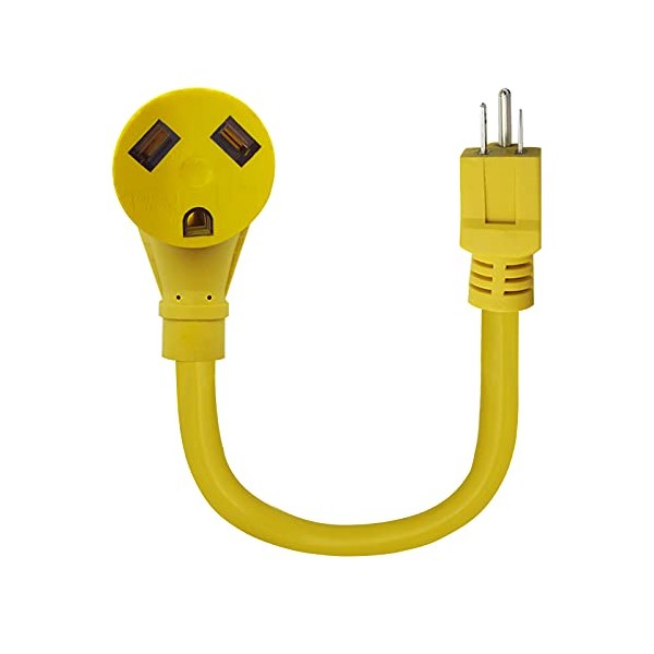 MCAMPAS 15 Amp to 30 Amp RV Dogbone Electrical Adapter