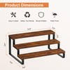 Giikin 3-Tier Spice Rack, 13.8 Inch Wood Step Shelf Countertop