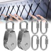 304 Stainless Steel 32mm Pulley with Lock Screw Climbing Carabiner
