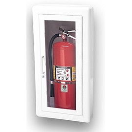 JL Industries 1017G10 Ambassador Cabinet-Full Glazing Door-Primed Steel-Semi Recessed-3in Round Edge