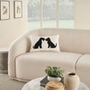 Mina Victory Pet Pillows & Access Sherpa Dog Silhouett Black