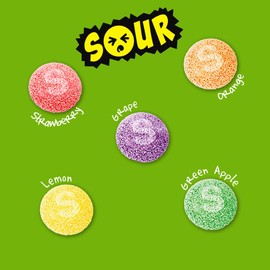 SKITTLES GUMMIES Sour Gummy Candy Grab and Go Pack, 5.8 oz Bag, Pack of 12