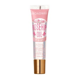 Ruby Kisses Broadway Lip Gloss Vita-Lip Clear Lip Gloss, Moisturizing, Soothing, Super Glossy with Vitamin Oil (Rosehip)