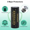 BENKIA 26650 Rechargeable Battery Flat Top 3.7Volt Li-ion Batteries 8800mAh