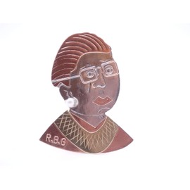 Justice Ruth Bader Ginsburg RBG Pin Brooch Bronze Nickel and Copper - Gift Boxed