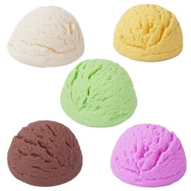 Nice purchase Artificial Ice Cream Scoops Realistic Fake Food Desserts Replica Fake Ice Cream Model for Home Shops Staging Decoration Props Display (Bigger size(about 2.6" wide))
