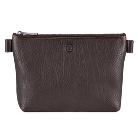 SONNENLEDER Silvretta High-Quality Cosmetic Bag Mocha Genuine Leather