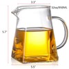Glass Pitcher with Handle, Milk and Cream Pitcher Cup Jug,