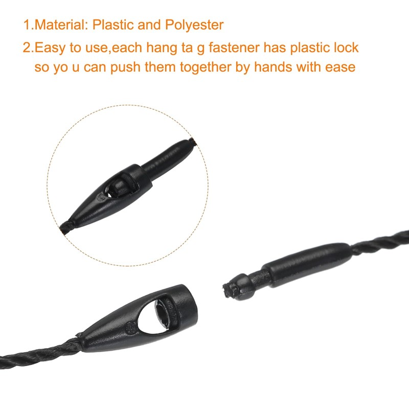 QUARKZMAN Polyester Rope Hanging Tag Snap Lock Pins Loop Price