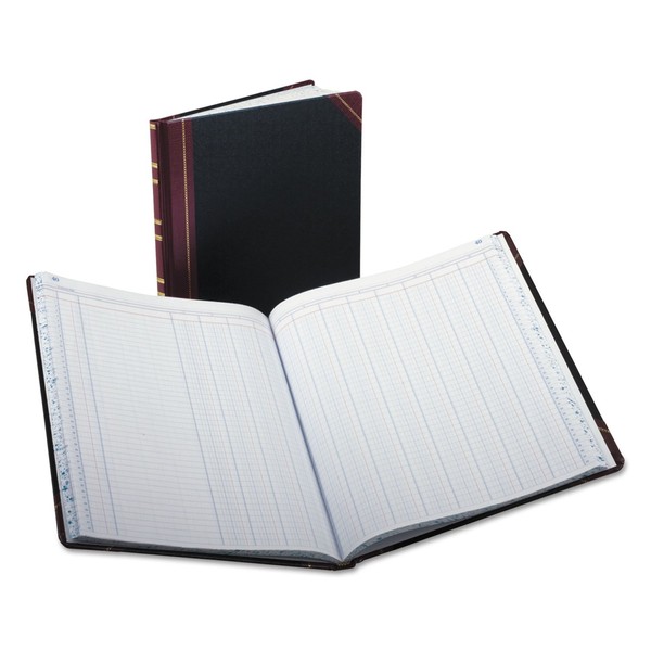 Boorum & Pease 1602121512 Columnar Accounting Book, 12 Column, Black Cover, 150 Pgs, 10 1/8 x 12 1/4