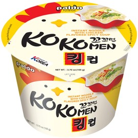 Paldo Kokomen Chicken Noodle Cup, 3.7 oz (Pack of 3)