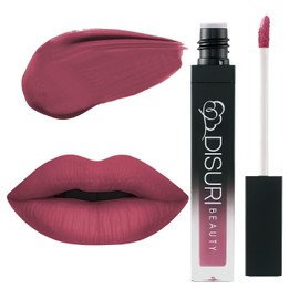 DISURI Beauty Matte Liquid Lipstick for Girls & Women - Non-Sticky & Matte Lipstick Long Lasting 12-0.8 FL Oz - Perfect for Any Occasion - Cruelty Free Lipstick - (What's Poppin? : 19)