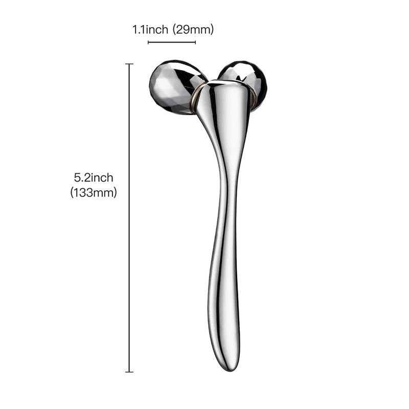Tekson 3D Metal Face Massage Roller Tool, Facial Sculptor for