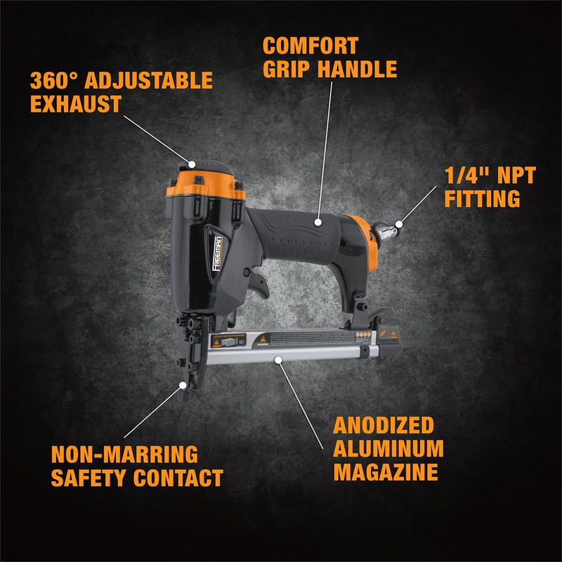 Freeman PFWS Pneumatic 20-Gauge 9/16" Fine Wire Stapler with Belt