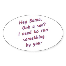 CafePress Hey Bama Oval Car Bumper Sticker(10-Pack)