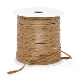Paper Mart Matte Raffia Ribbon for Holiday Gift Wrap and Crafting, Kraft, 1/4 Inch x 100 Yd