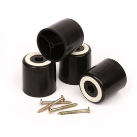 Slipstick CB512 2 Inch Tall Floor Protector Furniture Legs with Non Slip Rubber Grip (Set of 4) 2" Wide x 2" Height - Black Plastic