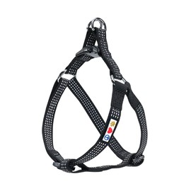 Pawtitas Reflective Dog Harness Adjustable Step in Reflective Dog Harness Large Black Harness Harnais Pour Chien Noir Chiot Facile À Enfiler Ajustable Et Réfléchissant Grand
