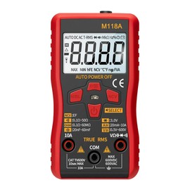 Fasizi Digital Mini Multimeter Tester Car Multimeter True Rms Transistor Meter with NCV Data Hold 6000 Counts Torch