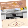 LABRIMP 1pc Embroidery Tablecloth Dining Table Cover Stylish Decorative 60x120