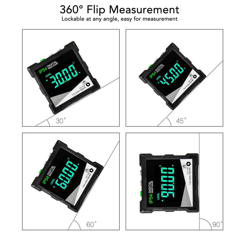 Digital Angle Gauge 4x90 Degree Measurement Electronic Level LCD Backlit