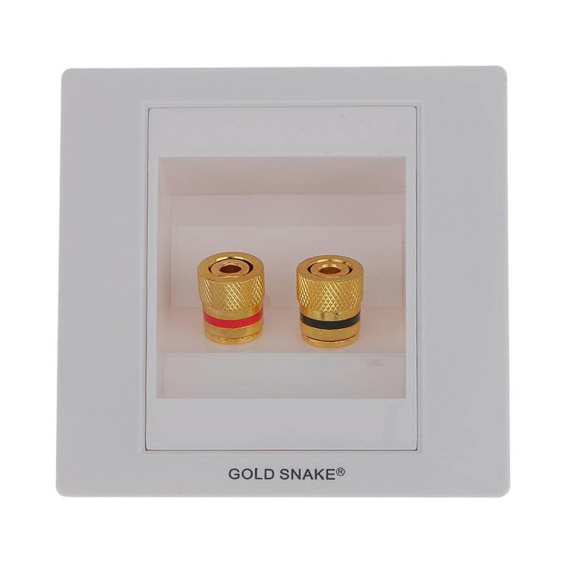 BAOBLADE Speaker Terminal Square Shape Wall Face Plate with 2