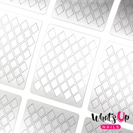 Whats Up Nails - Diamond Pattern Nail Vinyl Stencils for Nail Art Design (1 Sheet, 12 Stencils)