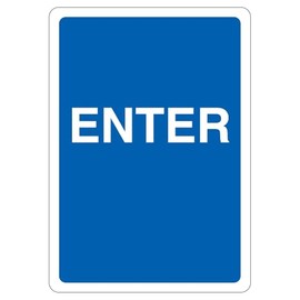 V Safety Enter 210 x 297 mm (A4) - 3mm Reflective Aluminium Composite Safety Sign