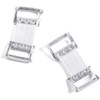 10 Pcs White/Coffee Bandage Wrap Stretch Metal Clips Fixation Clamps