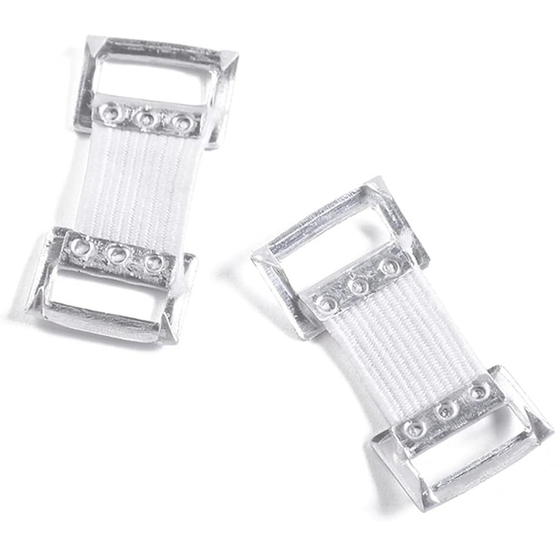 10 Pcs White/Coffee Bandage Wrap Stretch Metal Clips Fixation Clamps