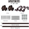 SIMEWIN Bronze Curtain Rods for Windows 66 to 120 Inches