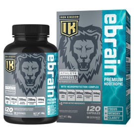 Iron Kingdom IRON KINGDOM ebrain Premium Nootropic. Increases Motivation and Focus, Alpha-GPC, Bacopa