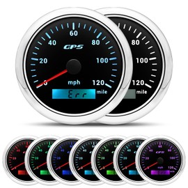 85mm Digital GPS Speedometer Odometer Gauge 0-120MPH with 7Colors Backlight For Car Boat Motorcycle Truck 12V/24V