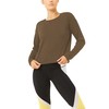 Bestisun Workout Tops Long Sleeve Yoga Tops Open Back Running