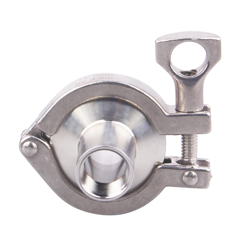 DERNORD 2 Pcs Sanitary Female Threaded Ferrule Pipe Fittings +