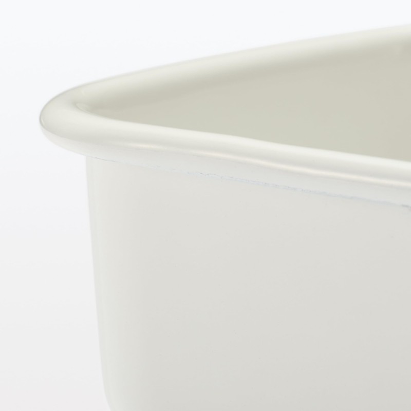 MUJI MDP12A3S Enameled Storage Container, Choose Lid, Medium