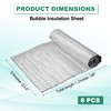 PATIKIL 23.6IN x 3FT Reflective Bubble Insulation Sheet 8 Pcs