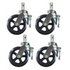 A Set of 4 Wheel 8" Caster with Rubber on