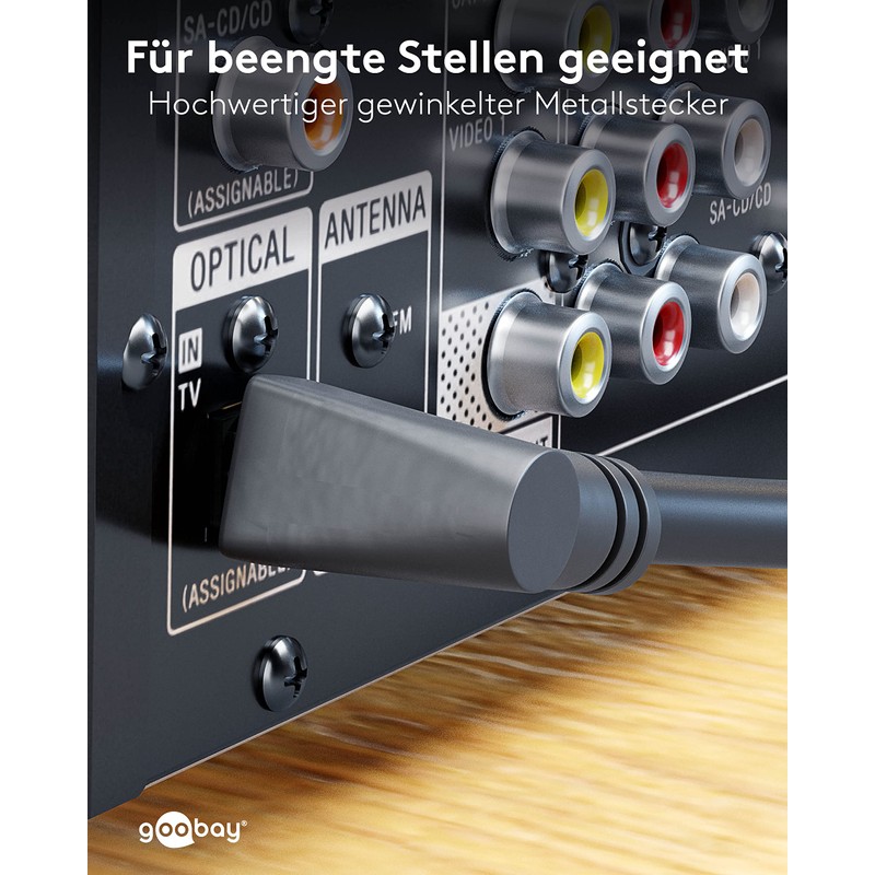 Goobay Toslink Cable 90° Angled