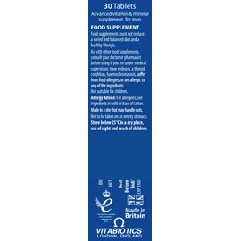 Multivitamin Tablets for Men Vitabiotics Wellman Sport, 30 Tablets (Pack of 1)
