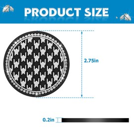 Bittwee 4PCS Bling Car Cup Holder Coaster, Anti-Slip Crystal Rhinestone Vehicle Drink Cup Holder Insert Mat, 2.75 Inch Cute Diamond Universal Automotive Interior Cup Pad Accessories (Type B)