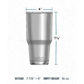 YETI Rambler 30 oz Stainless Steel Vacuum Insulated Tumbler with Lid