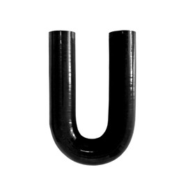 Haturmyko ID 1.25" (32mm) 180 Degree U Bend Shape Silicone Coupler Hose, 4-Ply Reinforced Universal Silicone Elbow Pipe for Intake Hose Radiator Turbo Coupling Black