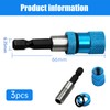 3pcs Adjustable Screw Depth Magnetic Screwdriver Bit Holder 1/4" Hex