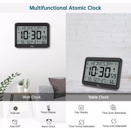 Unbranded AtomicWith Indoor Outdoor Temperature, Self-setting Digital Wall