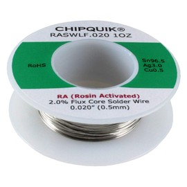 LF Solder Wire 96.5/3/0.5 Tin/Silver/Copper Rosin Activated .020 1oz
